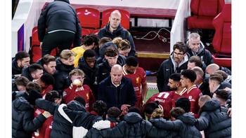Akun Liverpool mengumumkan bahwa mereka kandas di Liga Champions. Foto: X.com