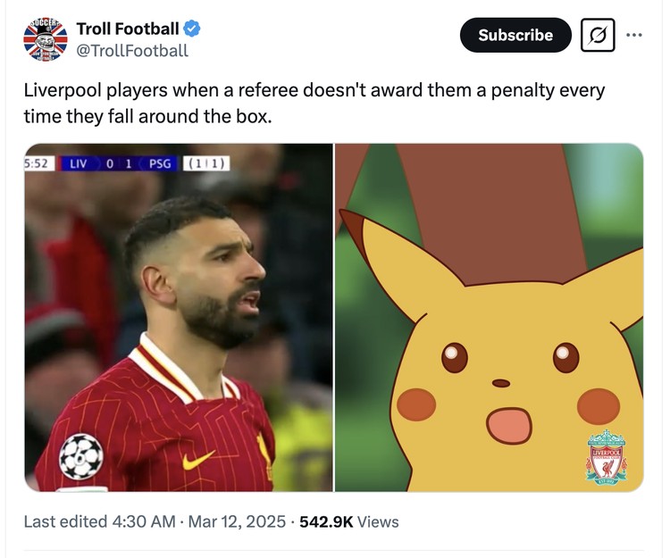 Meme Liverpool vs PSG