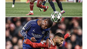 Mo Salah tidak mencetak gol maupun assist saat lawan PSG karena penjagaan ketat Nuno Mendes. Foto: X.com