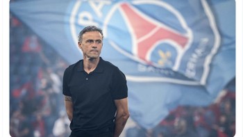 Luis Enrique pun menuai banyak pujian sebagai pelatih PSG. Foto: X.com