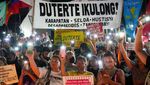 Nyala Lilin dan Doa Bersama Dukung Penangkapan Duterte