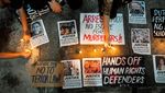 Nyala Lilin dan Doa Bersama Dukung Penangkapan Duterte
