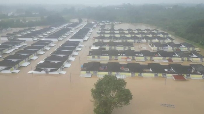 Perumahan The Arthera Hill 2, Bekasi ketika banjir