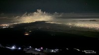 Pemandangan malam kota Fuji dari Gunung Fuji