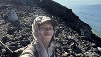 Potret diri menuruni jalur Fujinomiya di pagi hari