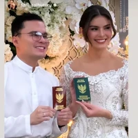 Dokter Oky dan wanita asal Brasil yang diketahui bernama Sarah Maria resmi menikah pada Juni 2023 lalu. Sebelum menikah, Sarah memutuskan untuk menjadi seorang mualaf. Foto: Instagram/@dr.okypratamaa