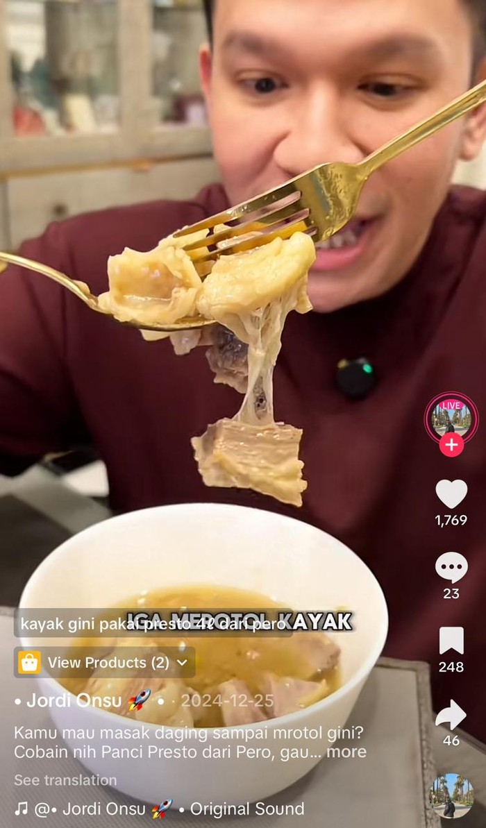 Jordi Onsu Sibuk Promosikan Lauk hingga JRD Snack di TikTok Jordi Onsu Sibuk Promosikan Lauk hingga JRD Snack di TikTok