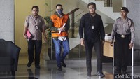 Newin Nugroho turun dari ruang pemeriksaan, Kamis (13/2/2025) sekitar pukul 15.25 WIB.
