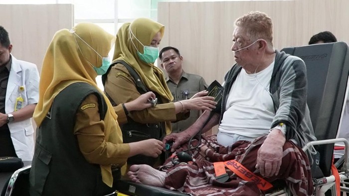 Kondisi Haji Alim saat dijemput dari rumah sakit
