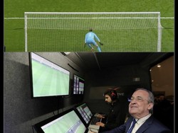 Momen eksekusi penalti Julian Alvarez-nya Atletico dibatalkan VAR. Dalam meme ini, di ruang VAR ternyata ada Florentino Perez sang presiden Real Madrid. Foto: dok. Internet/X (Twitter)