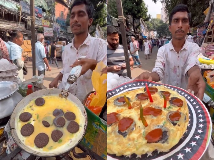 kreasi omelet nyeleneh dengan Oreo dan cabai