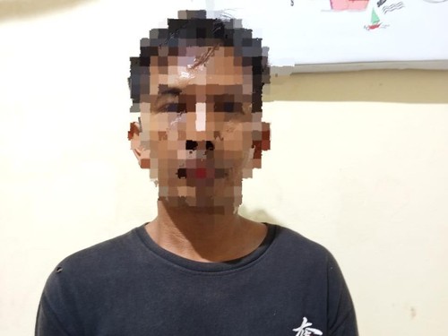 Pria asal Karangasem, IWS, ditangkap karena mencuri tembakau di Klungkung.