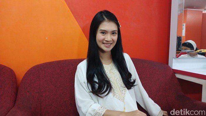 Vinessa Inez saat ditemui di kawasan Transmedia.