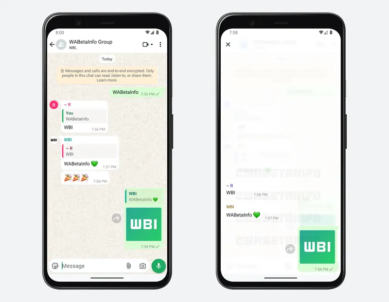 Fitur thread pesan di WhatsApp