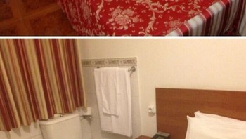 Foto yang ditampilkan di website tidak menampilkan apa yang ada disamping tempat tidur. Foto: Boredpanda