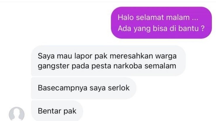 Informasi terkait pesta narkoba yang diterima polisi di Pekalongan.