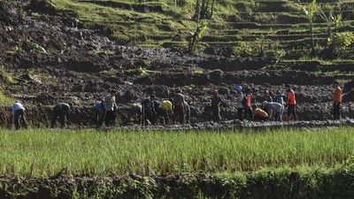 Jalur Alternatif Mudik Lebaran di Ciamis Tertimbun Tanah Longsor