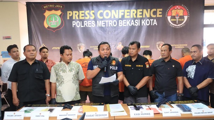 Polisi ringkus 6 pencuri motor di Bekasi. (Dok ist)