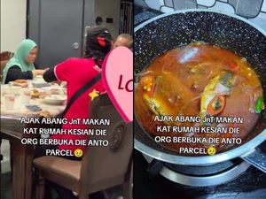 Bikin Haru, Keluarga Ini Ajak Kurir Paket Buka Puasa di Rumah