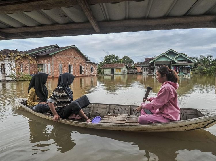 Desa di Jambi Terendam Banjir Akibat Sungai Meluap