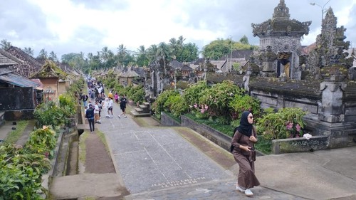 Suasana di Desa Wisata Penglipuran, Bangli, Bali, beberapa waktu lalu.