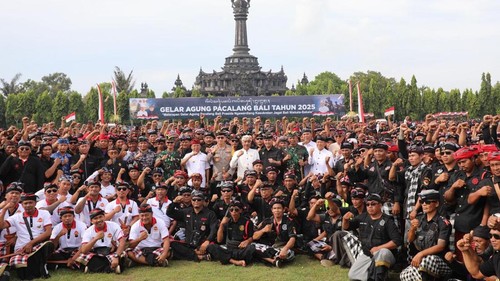 Gelar Agung Pecalang Bali 2025 di Denpasar, Sabtu (15/3/2025).