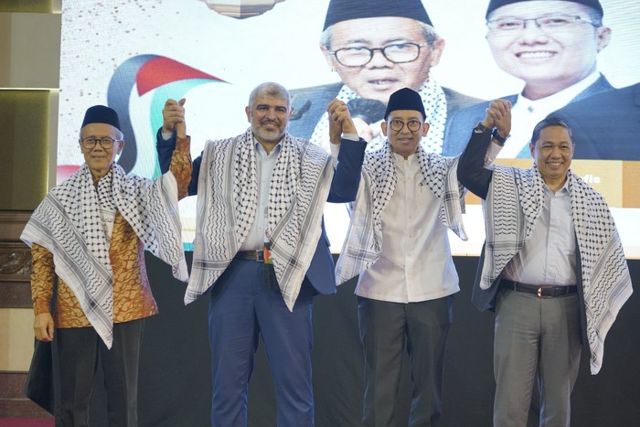 Menteri Kebudayaan Fadli Zon menghadiri Indonesia Bersama Palestina Ramadan Kemenangan dan Solidaritas.