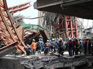 Crane Proyek Jembatan Tol di Thailand Ambruk, 5 Pekerja Tewas
