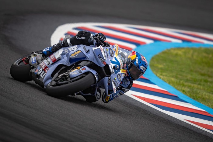 RIO HONDO, ARGENTINA - MARCH 14: Alex Marquez of Spain and Gresini Racing MotoGP™ rides during the Free Practice of the MotoGP Gran Premio YPF Energía de Argentina at Autodromo Termas de Rio Hondo on March 14, 2025 in Rio Hondo, Argentina. (Photo by Steve Wobser/Getty Images)
