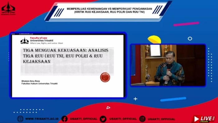 Dosen Fakultas Hukum Universitas Trisakti Bhatara Ibnu Reza (Tangkapan layar YouTube Universitas Trisakti).