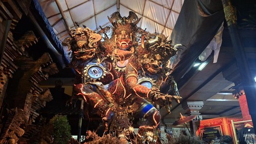 Ogoh-ogoh ‘Angkara’ karya ST Tunas Muda, Banjar Dukuh Mertajati, Desa Adat Sidakarya, Denpasar. (Fabiola Dianira/detikBali)