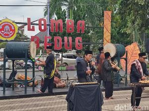 Keseruan Lomba Beduk di Ciamis Saat Ramadan