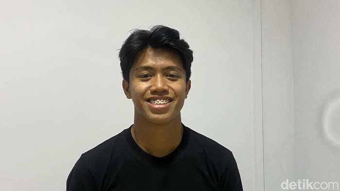 Gelandang pinjaman PSIM Jogja, Figo Dennis di Umbulharjo, Kota Jogja, Senin (17/3/2025).