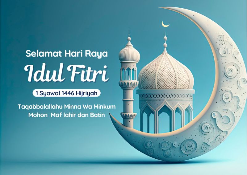 Kartu Ucapan Idul Fitri 2025.