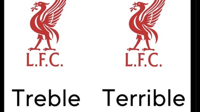 Meme: Liverpool dari Treble Jadi Terrible