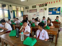 528 Siswa SD di Kerobokan Kelod Badung Dapat MBG, Isi Biskuit hingga Telur