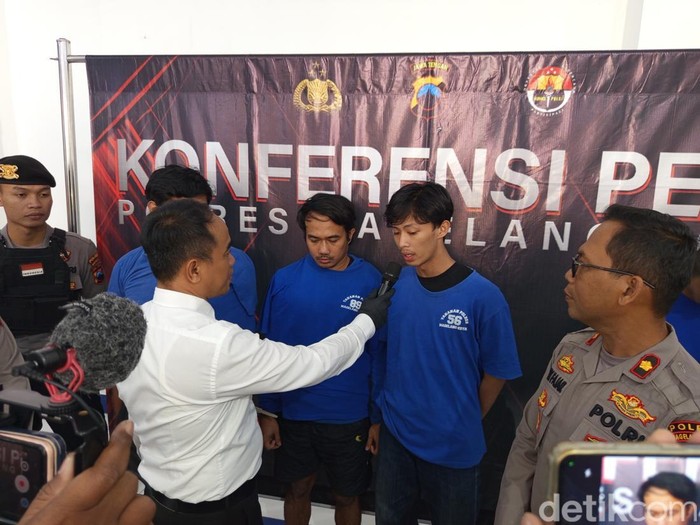 Jumpa pers kasus pengeroyokan di Tuguran, Magelang, Senin (17/3/2025).