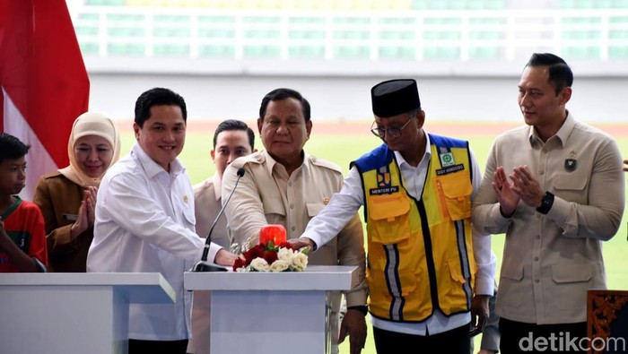 Presiden Prabowo Subianto Resmikan 17 Stadion Nasiol Serentak di Sidoarjo