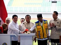 Momen Presiden Prabowo Subianto Resmikan 17 Stadion di Indonesia
