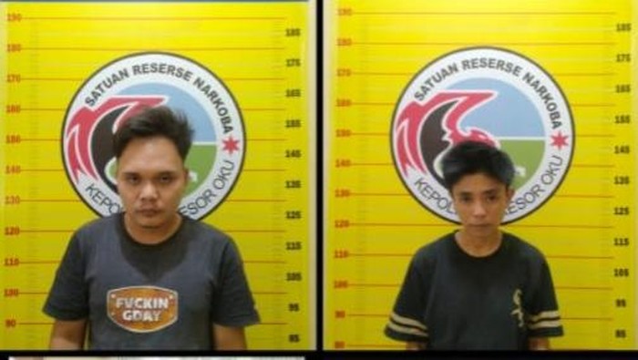 Tampang diduga dua bandar narkoba di OKU yang berhasil diamankan