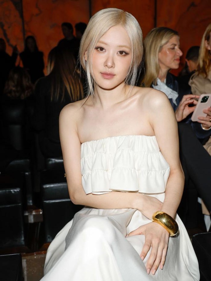 Rosé at the Saint Laurent Fall RTW 2025 fashion show as part of Paris Fashion Week on March 11, 2025 in Paris, France. (Photo by Aitor Rosas Sune/WWD via Getty Images)
