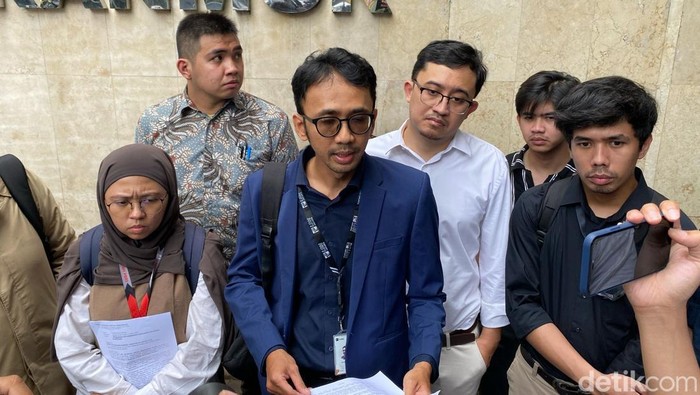 Koalisi Masyarakat Sipil di Polda Metro Jaya. (Wildan/detikcom)