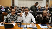 Maman menghadiri rapat kerja di Komisi VII DPR, Selasa (18/3/2025).