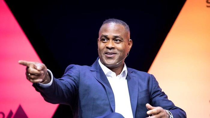 Former Barcelona and Holland striker Patrick Kluivert attends the second day of Web Summit in Lisbon, Portugal, on November 13, 2024. The largest technology conference in the world this year has 71,528 attendees from 153 countries and 3,050 companies, with AI emerging as the most represented industry. (Photo by Rita Franca/NurPhoto via Getty Images)