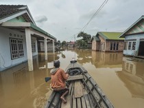 Penampakan Banjir Kepung Tujuh Desa di Muaro Jambi