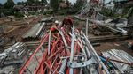 Potret Tower BTS 30 Meter Ambruk Diterjang Angin Puting Beliung