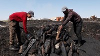 Setelah jadi arang siap dijual untuk menjadi bahan bakar untuk memanggang makanan.  