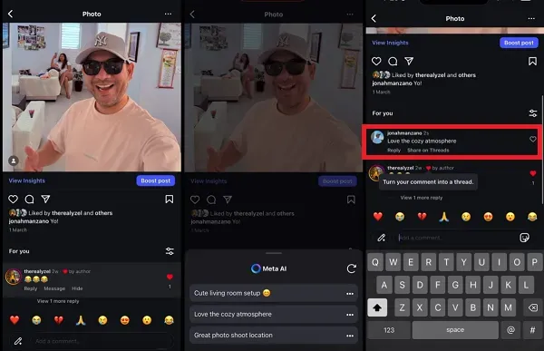 Tampilan AI di Instagram