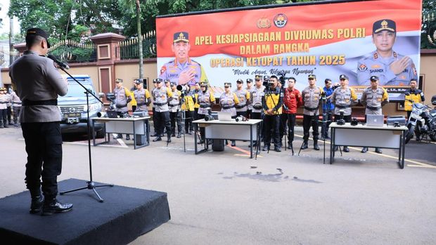 Apel Kesiapsiagaan Satgas Humas Operasi Ketupat 2025, Rabu (19/3/2025).