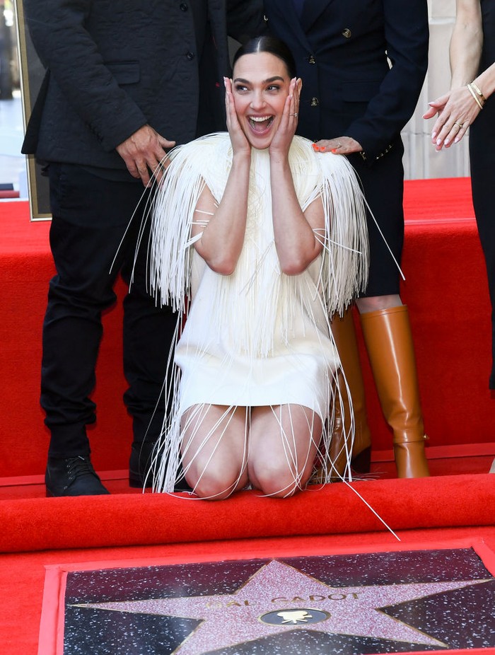 HOLLYWOOD, CALIFORNIA - MARCH 18: (2nd L-R) Vin Diesel, Gal Gadot and Patty Jenkins attend Gal Gadot's Hollywood Walk of Fame Star Ceremony in Hollywood, California on March 18, 2025. (Photo by Alberto E. Rodriguez/Getty Images for Disney)